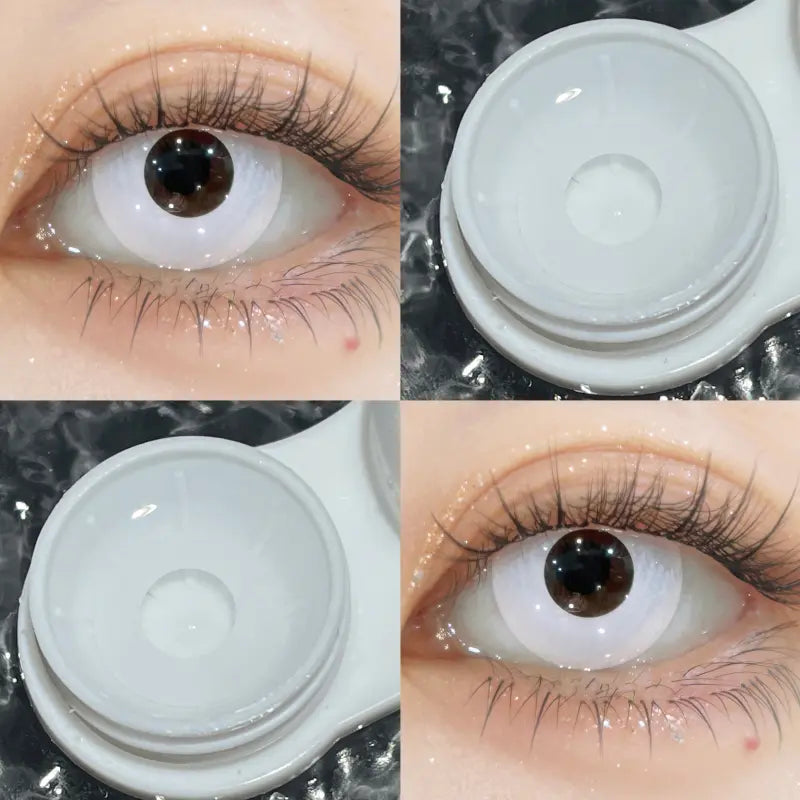 ComicPie Pure white Cosplay&Halloween Colored Contact Lenses HD4