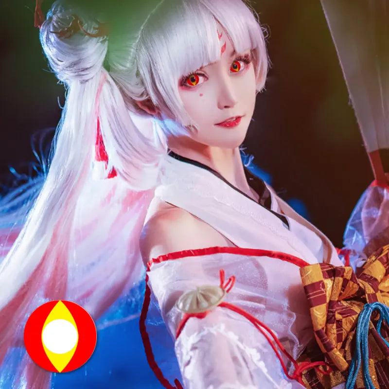 ComicPie Red Yellow Cat Eye Cosplay&Halloween Colored Contact Lenses HH1