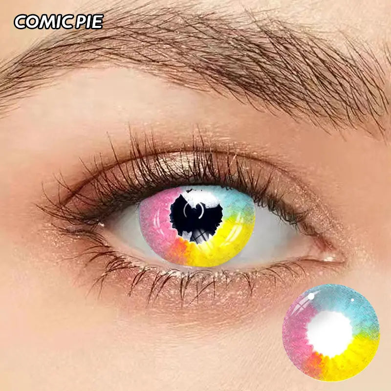 ComicPie Mulit Rainbow Cosplay&Halloween Colored Contact Lenses D52