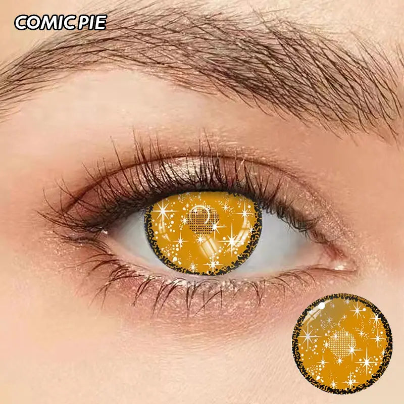 ComicPie Orange Stars Cosplay&Halloween Colored Contact Lenses  G32-1