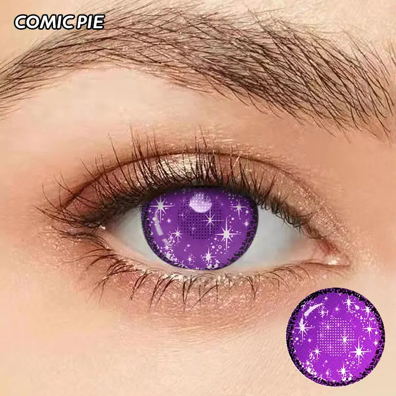 ComicPie Purple Stars Cosplay&Halloween Colored Contact Lenses  G32-4