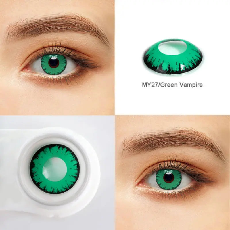 ComicPie Edge Green Vampire Cosplay Contacts RY044