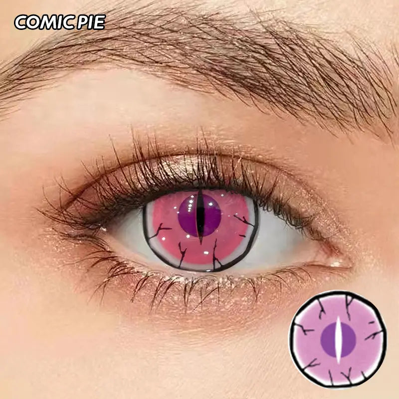 ComicPie PINK NEZUKO DEMON Cosplay Colored Contact Lenses  RY415