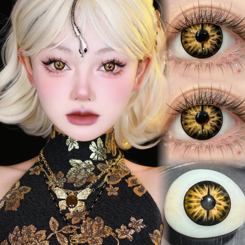 ComicPie Golden snake eyes Cosplay Colored Contact Lenses HE596-1