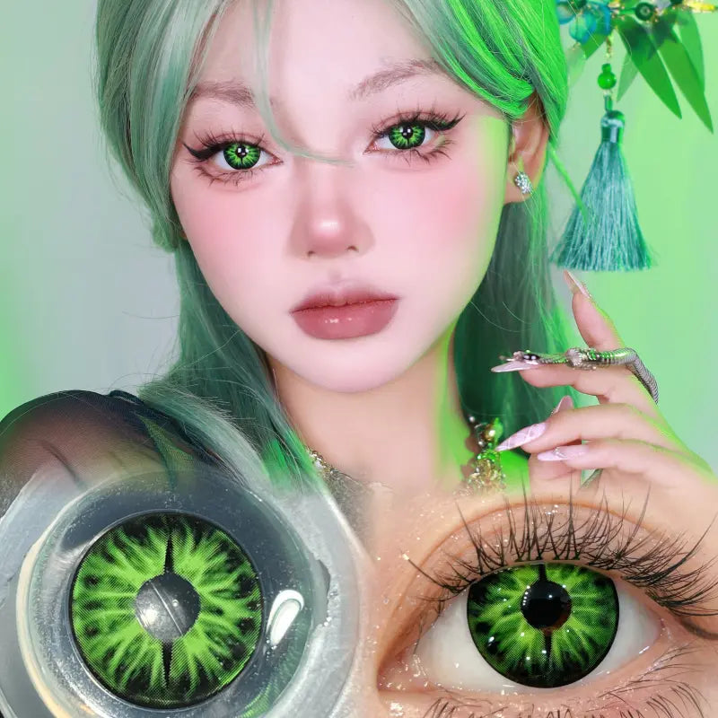 ComicPie Green snake eyes Cosplay Colored Contact Lenses HE596-2