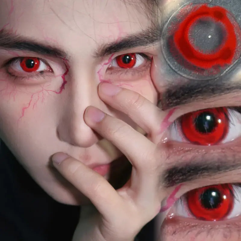 ComicPie  Red Eyes Cosplay Colored Contact Lenses HD233