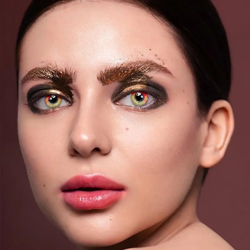 ComicPie Anime Red Brown Cosplay&Halloween Colored Contact Lenses DY1 - 2 - ComicPie