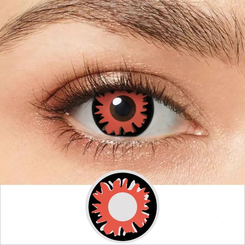 ComicPie Black And Red Flame Cosplay&Halloween Colored Contact Lenses RY305 - ComicPie