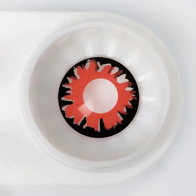 ComicPie Black And Red Flame Cosplay&Halloween Colored Contact Lenses RY305 - ComicPie