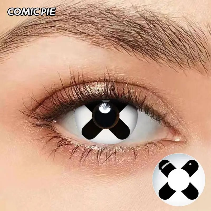 ComicPie BLACK AND WHITE Cosplay&Halloween Colored Contact Lenses G10 - ComicPie