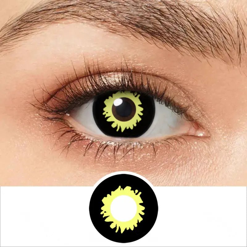 ComicPie Black And Yellow Eclipse Cosplay&Halloween Colored Contact Lenses RY283 - ComicPie