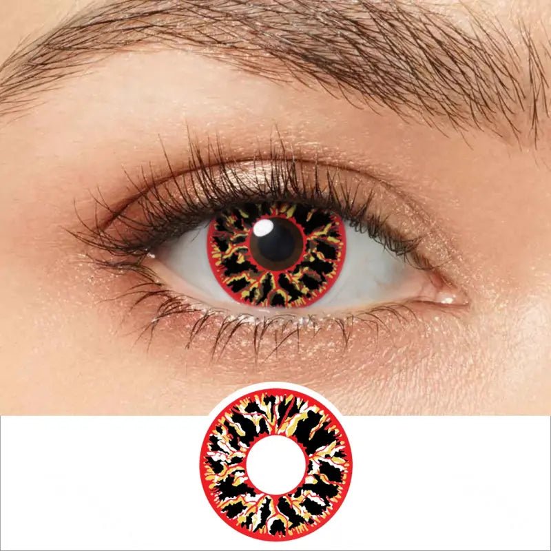 ComicPie Black Red Vein Cosplay&Halloween Colored Contact Lenses RY308 - ComicPie