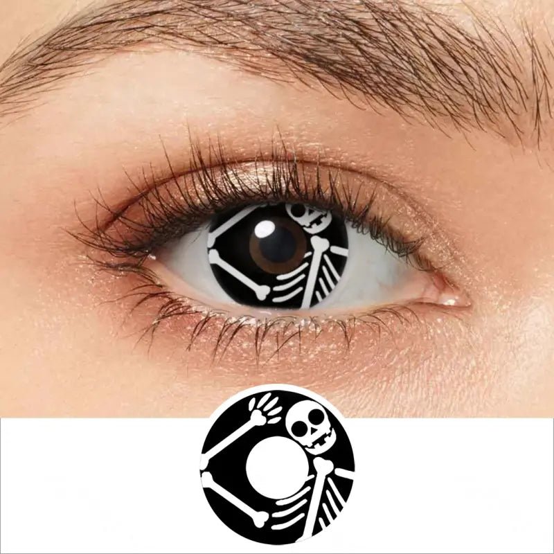 ComicPie Black Skeleton Cosplay&Halloween Colored Contact Lenses RY288 - ComicPie