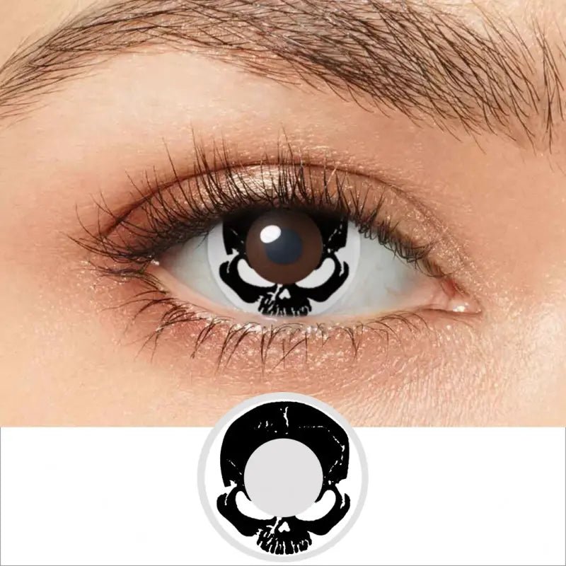 ComicPie Black Skull Cosplay&Halloween Colored Contact Lenses RY162 - ComicPie