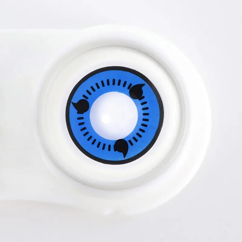 ComicPie Blue 3 Tomoe Sharingan Eye Cosplay&Halloween Colored Contact Lenses RY040 - ComicPie
