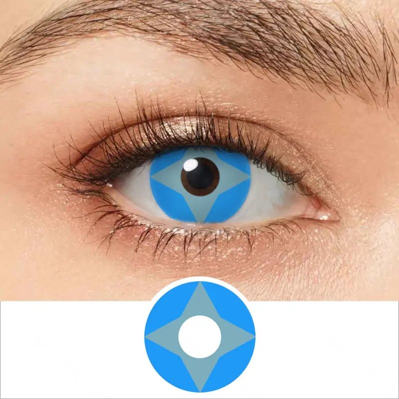 ComicPie Blue Shuriken Cosplay&Halloween Colored Contact Lenses RY378A - ComicPie