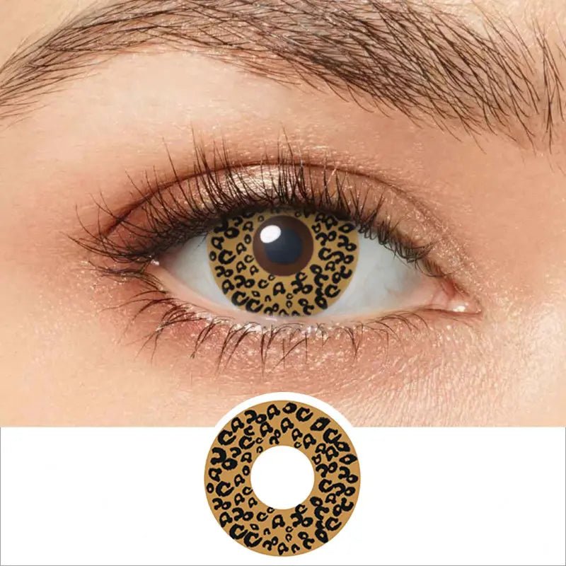 ComicPie Brown Leopard Print Cosplay&Halloween Colored Contact Lenses RY111 - ComicPie
