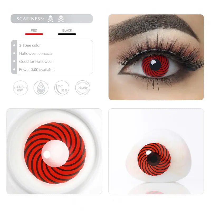 ComicPie Circle of Death Red Cosplay&Halloween Colored Contact Lenses MY56 - ComicPie