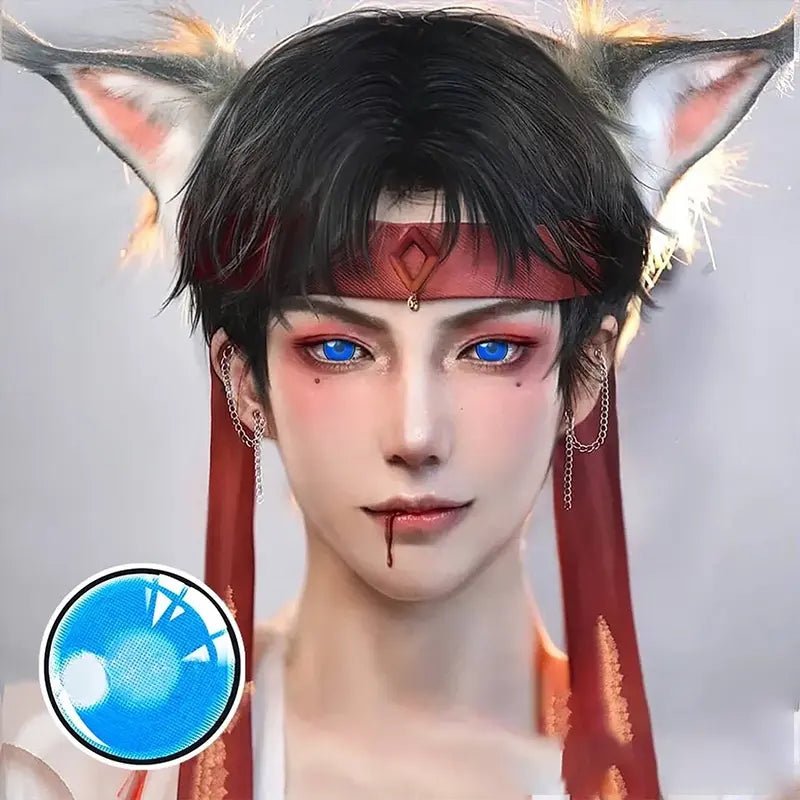 ComicPie Cloud Rim Blue Cosplay Colored Contact Lenses MYA1 - 1 - ComicPie