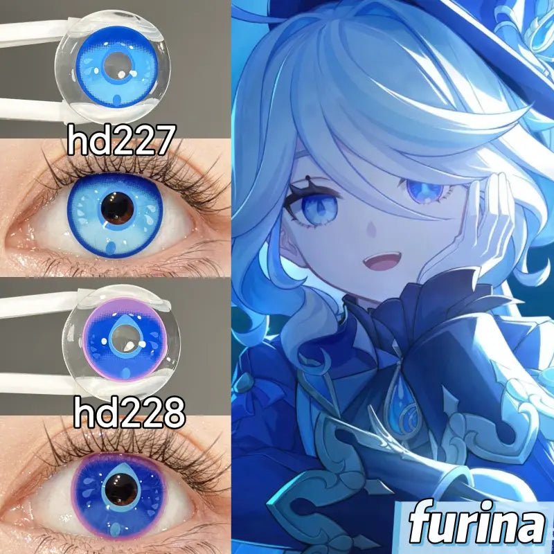 ComicPie Furina HD228purple/HD227blue Contact Lenses - ComicPie
