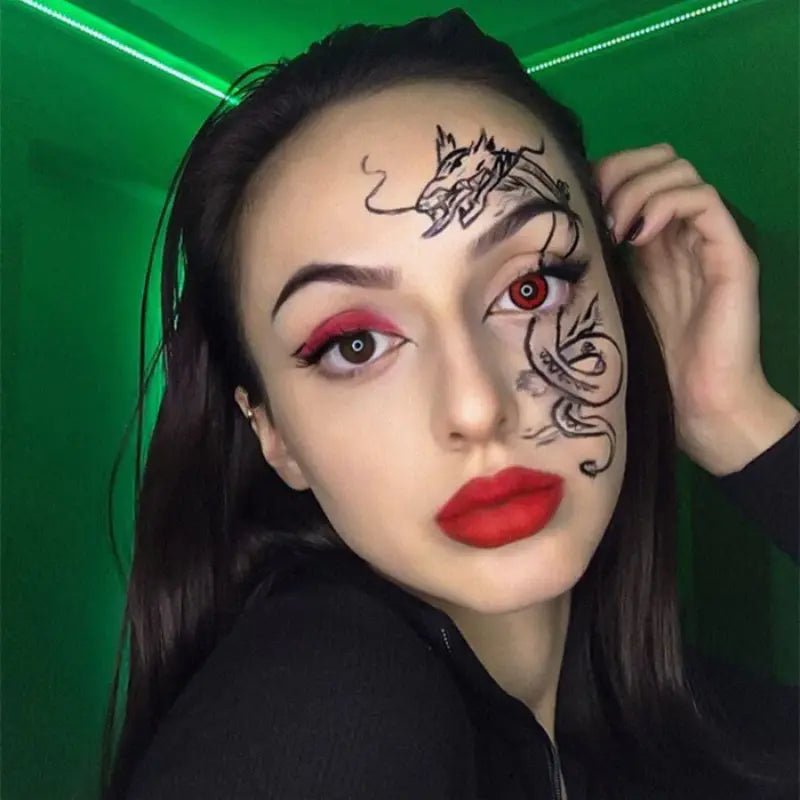 ComicPie Glamor Red Cosplay&Halloween Colored Contact Lenses RY085 - ComicPie