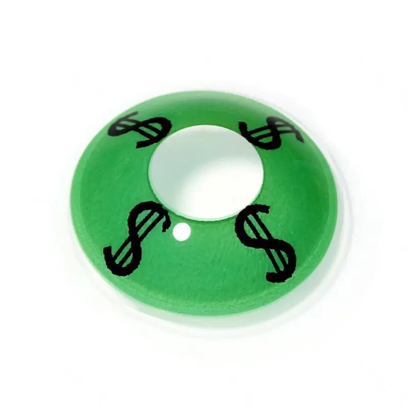 ComicPie Green Dollar Sign Cosplay&Halloween Colored Contact Lenses RY300 - ComicPie