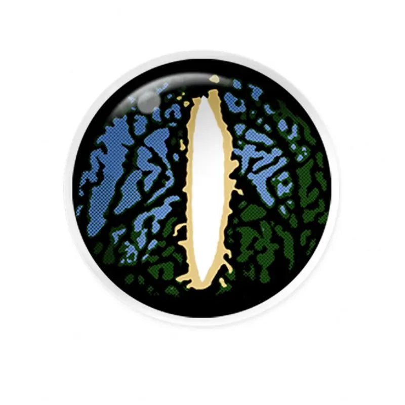 ComicPie Green Lizard Eye Crazy Cosplay&Halloween Colored Contact Lenses MY37 - ComicPie