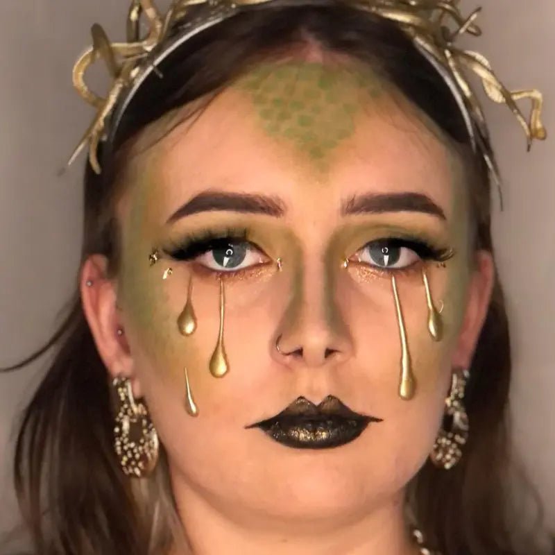 ComicPie Green Lizard Eye Crazy Cosplay&Halloween Colored Contact Lenses MY37 - ComicPie