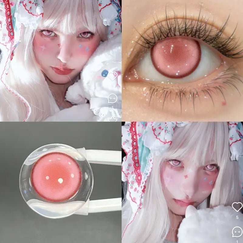 ComicPie HD186 - 7 Foggy Pink Contact Lenses - ComicPie