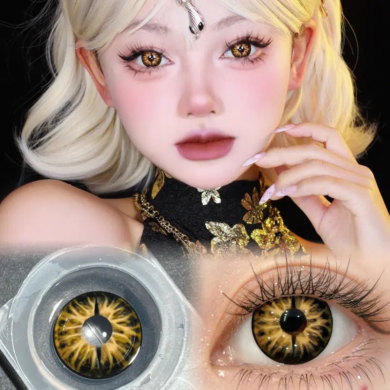 ComicPie HE596 - 1 Golden snake eyes Contact Lenses - ComicPie