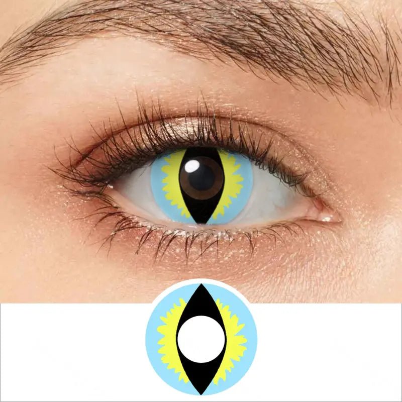 ComicPie Ice Blue Dragon Eye Cosplay&Halloween Colored Contact Lenses RY307A - ComicPie
