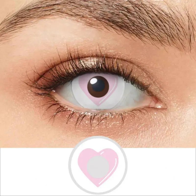 ComicPie Pink Heart Cosplay&Halloween Colored Contact Lenses RY061 - ComicPie