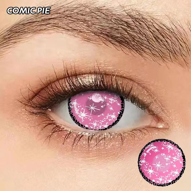 ComicPie Pink Stars Cosplay&Halloween Colored Contact Lenses G32 - 7 - ComicPie