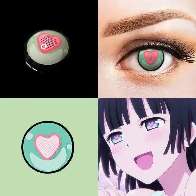 ComicPie Puppet Love Green Cosplay&Halloween Colored Contact Lenses YS35 - 2 - ComicPie