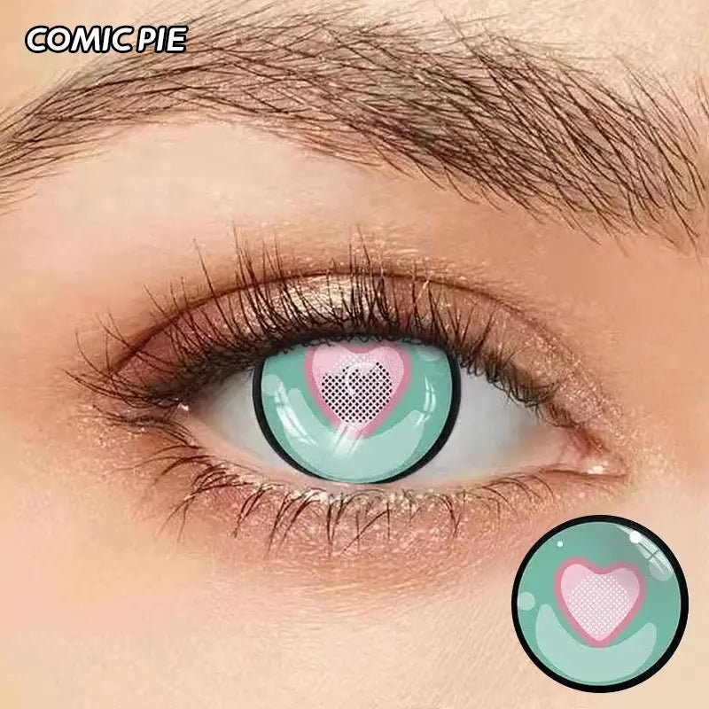 ComicPie Puppet Love Green Cosplay&Halloween Colored Contact Lenses YS35 - 2 - ComicPie