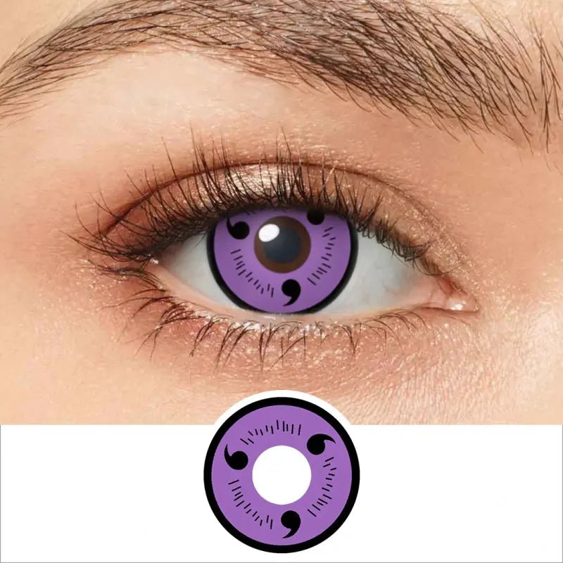 ComicPie Purple 3 Tomoe Sharingan Cosplay&Halloween Colored Contact Lenses RY041 - ComicPie