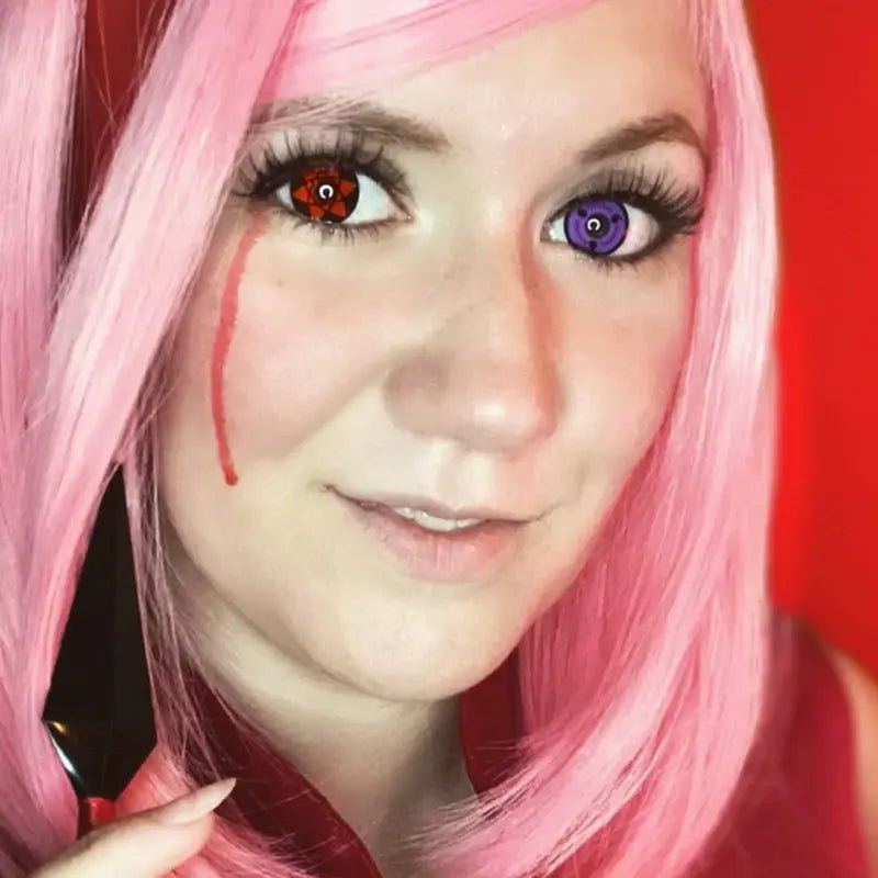 ComicPie Purple 3 Tomoe Sharingan Cosplay&Halloween Colored Contact Lenses RY041 - ComicPie