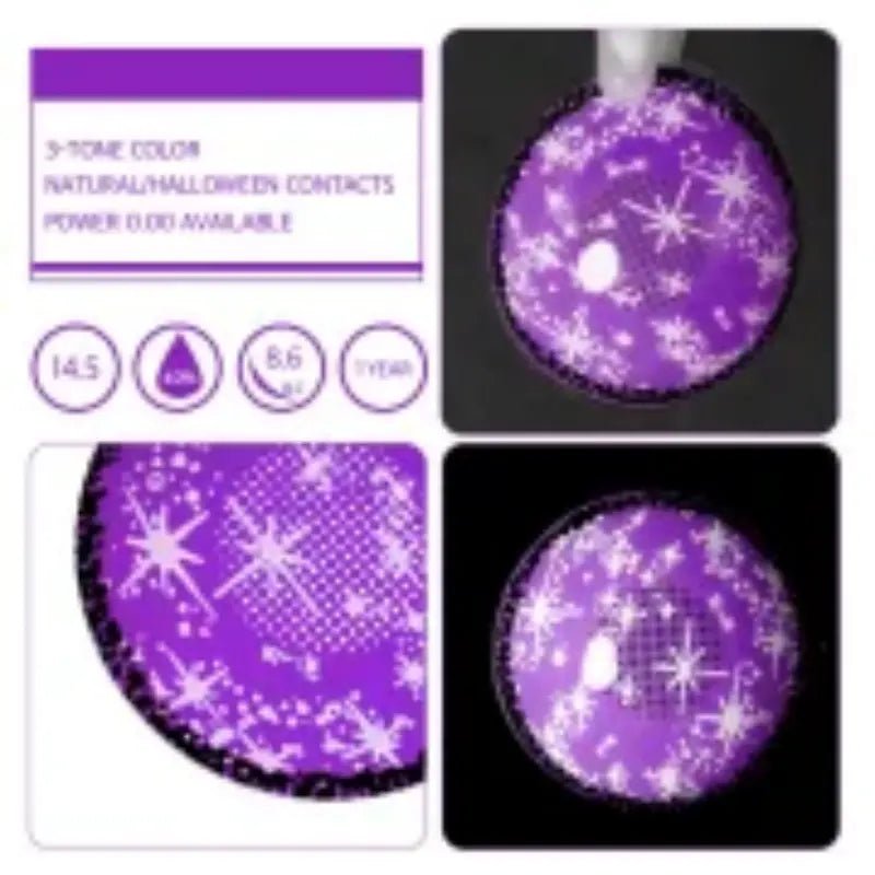 ComicPie Purple Stars Cosplay&Halloween Colored Contact Lenses G32 - 4 - ComicPie