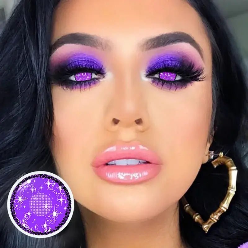 ComicPie Purple Stars Cosplay&Halloween Colored Contact Lenses G32 - 4 - ComicPie