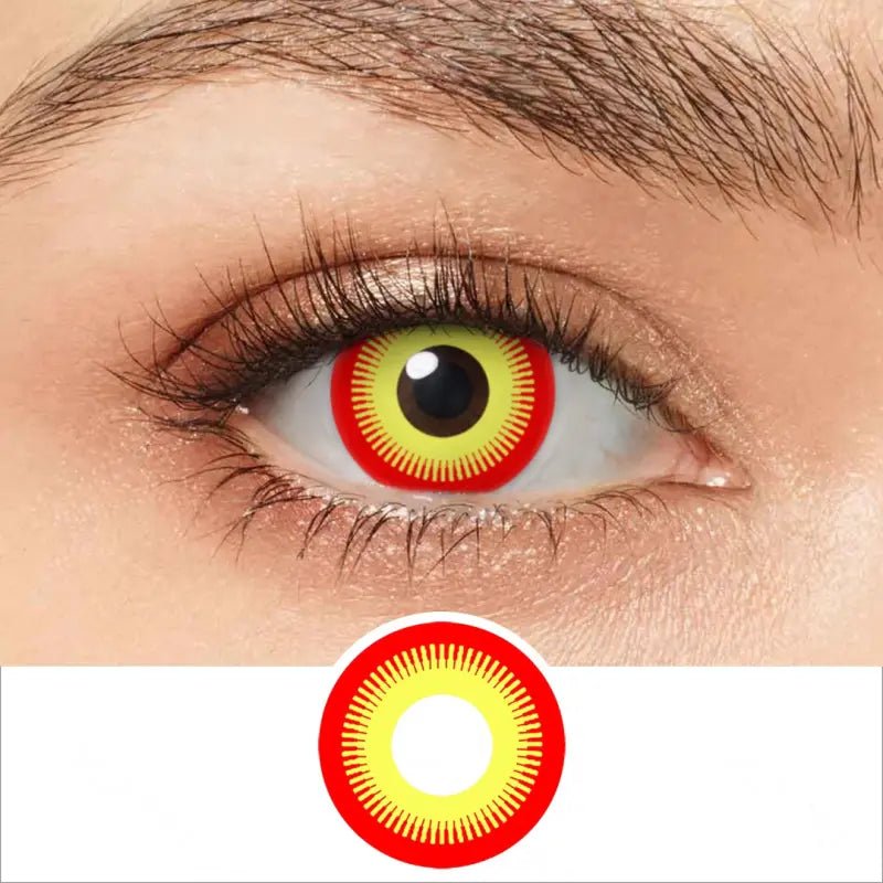 ComicPie Red And Yellow Cosplay&Halloween Colored Contact Lenses RY290 - ComicPie