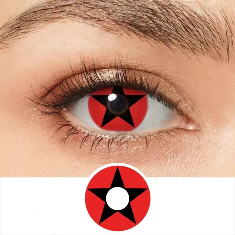 ComicPie Red Black Pentagram Cosplay&Halloween Colored Contact Lenses RY373A - ComicPie