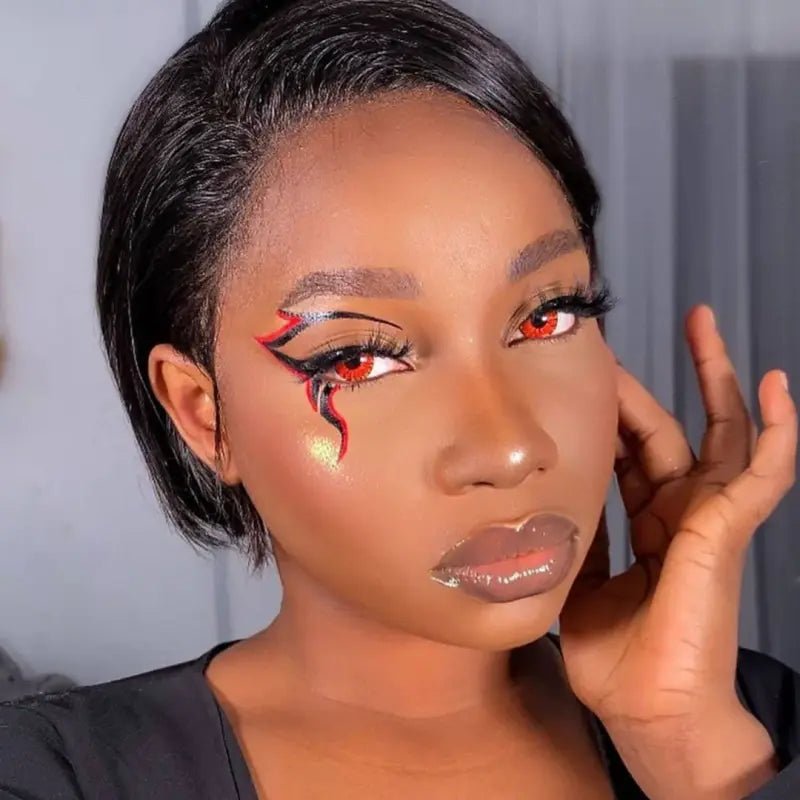 ComicPie Red Crack Cosplay&Halloween Colored Contact Lenses - ComicPie