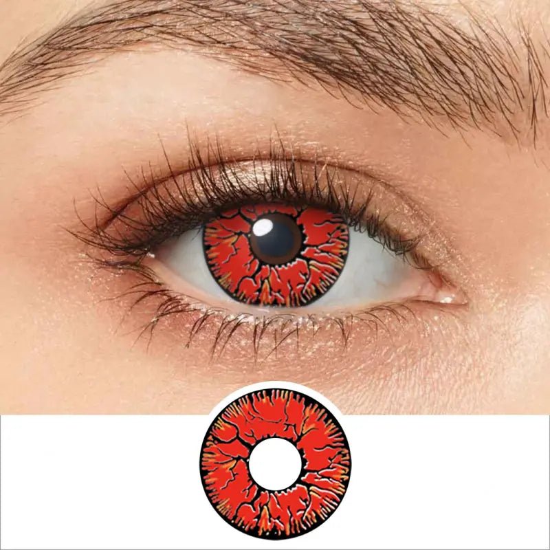 ComicPie Red Crack Cosplay&Halloween Colored Contact Lenses - ComicPie