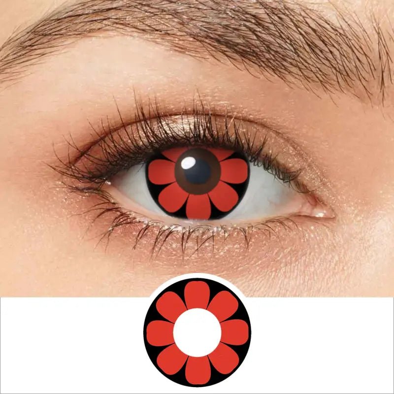 ComicPie Red Daisy Cosplay&Halloween Colored Contact Lenses RY099 - ComicPie