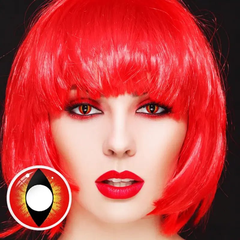 ComicPie Red Dragon Cosplay&Halloween Colored Contact Lenses RY026 - ComicPie