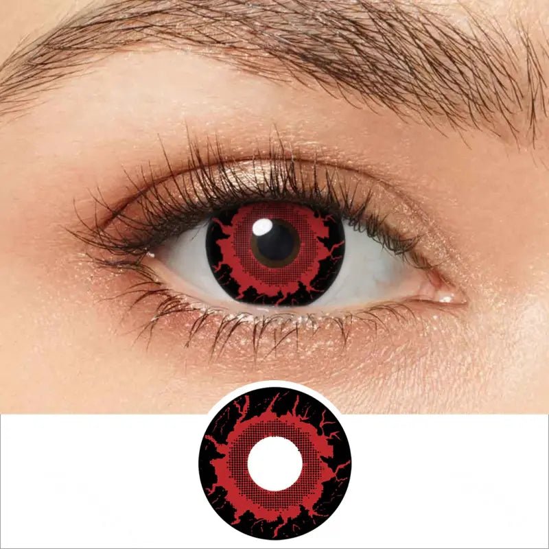 ComicPie Red Flame Crack Cosplay&Halloween Colored Contact Lenses RY357 - ComicPie