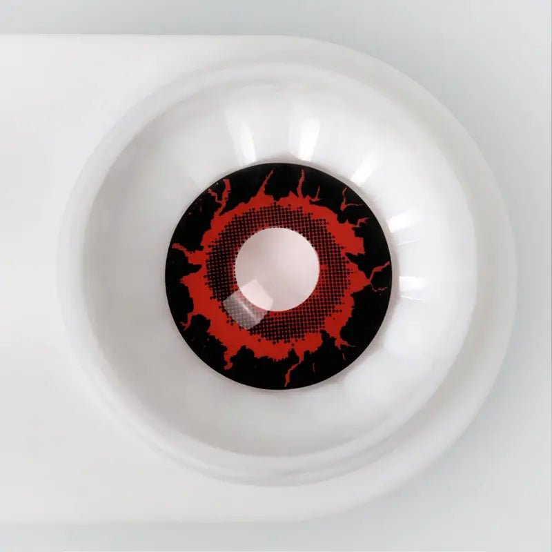 ComicPie Red Flame Crack Cosplay&Halloween Colored Contact Lenses RY357 - ComicPie