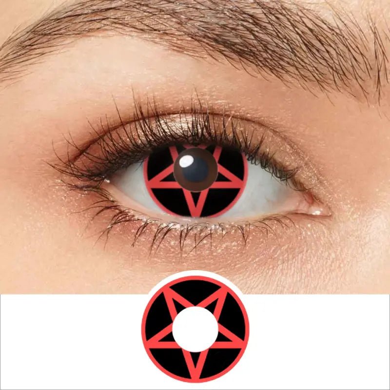 ComicPie Red Pentagram Cosplay&Halloween Colored Contact Lenses RY102 - ComicPie