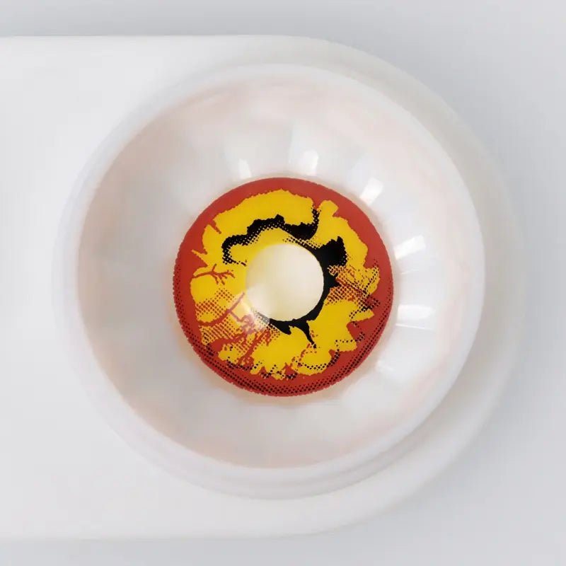 ComicPie Red Yellow Burst Cosplay&Halloween Colored Contact Lenses RY363 - ComicPie