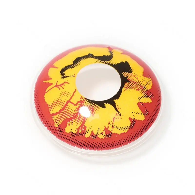 ComicPie Red Yellow Burst Cosplay&Halloween Colored Contact Lenses RY363 - ComicPie